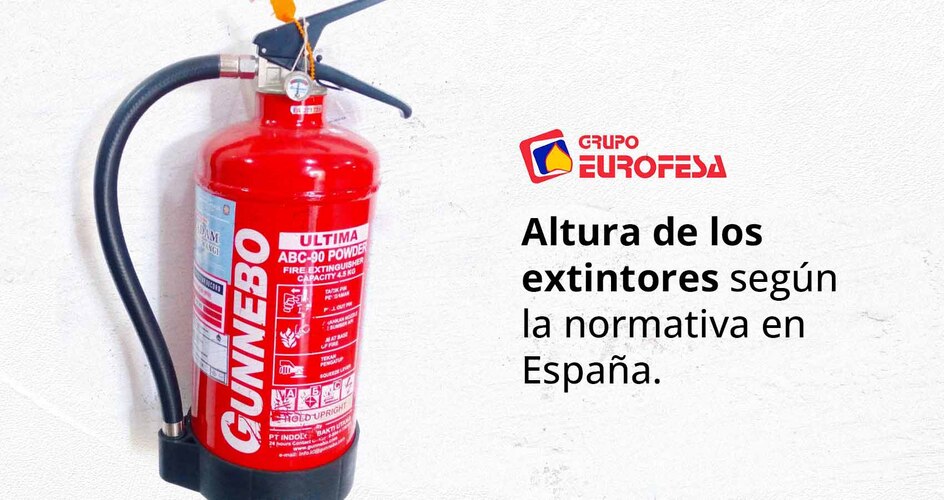 altura extintor normativa espana